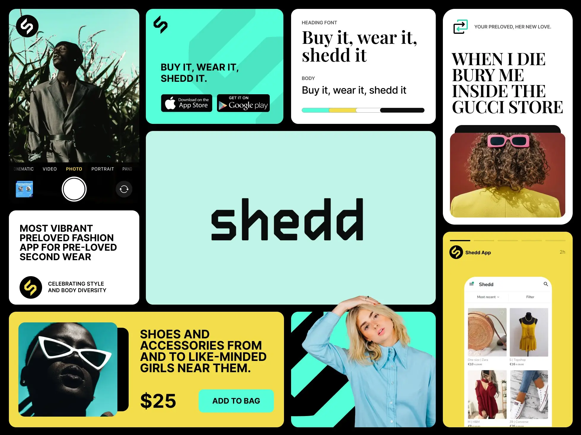Shedd mobile app — marketplace UI detail